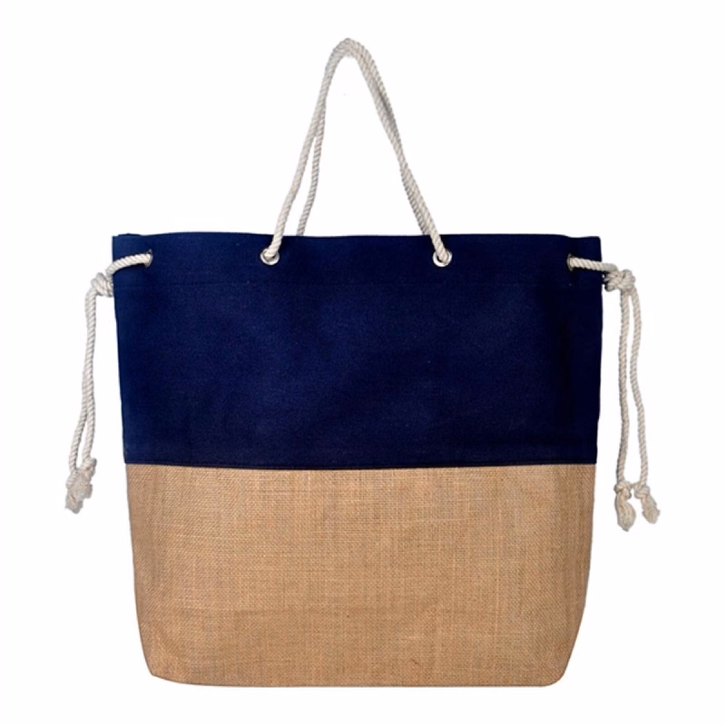 15 Oz. Laminated Jute Bag w/Rope Handles