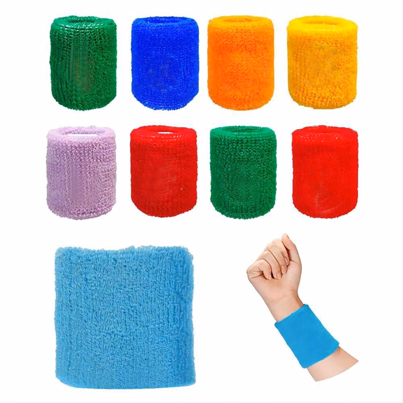 Athletic Cotton Wristbands with Embroidery
