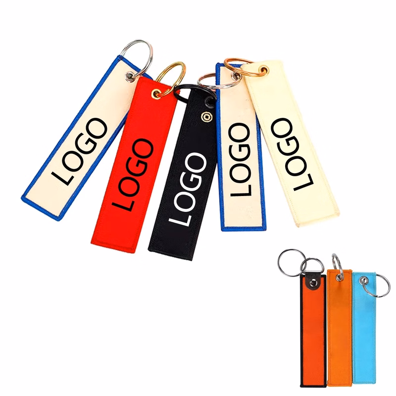 Custom Polyester Woven Key Chain Tags