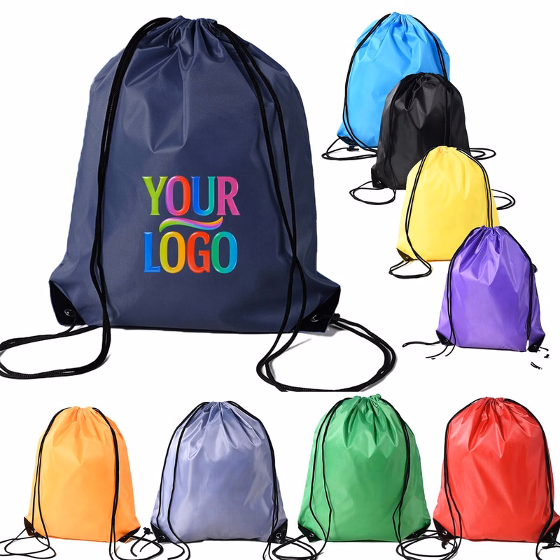 Simple Design Polyester Drawstring Backpack