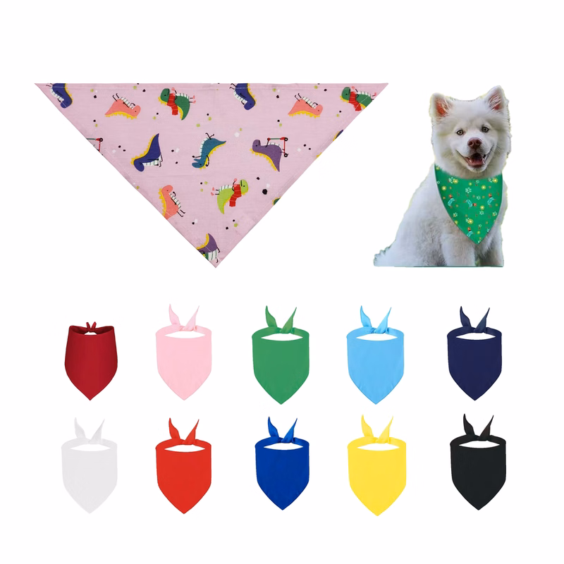 Adjustable Triangle Dog Bandana, Washable Pet Scarf Bib