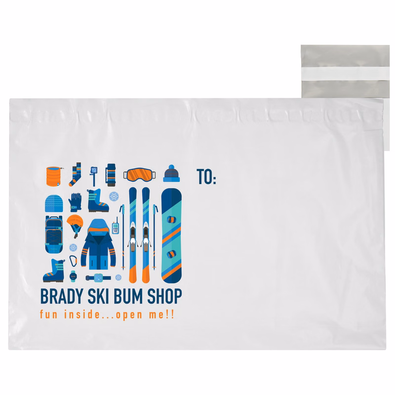 White Poly Tamper Resistant Mailer Envelope with Peel & Seal Closure