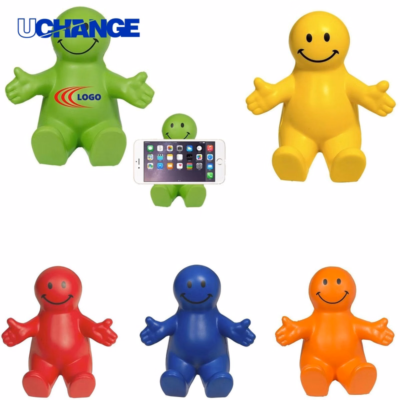 Stress Reliever Phone Holder Smiley Figure