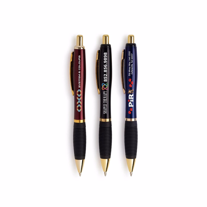 Small Batch -El-Gripper Click Pen - Gold Accents