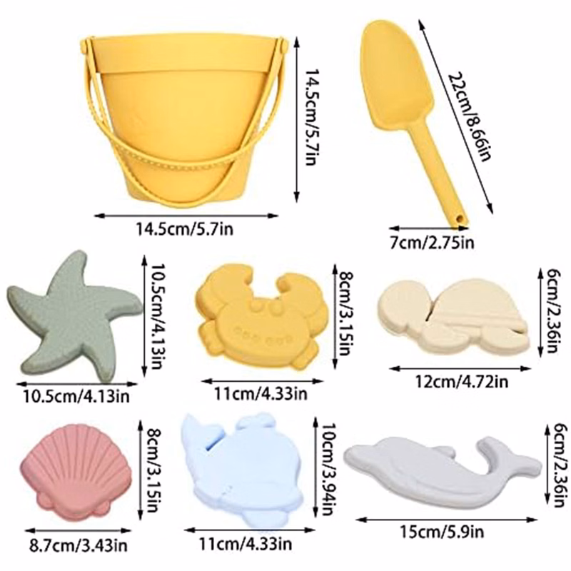 Silicone Summer Kids Beach Toys Set