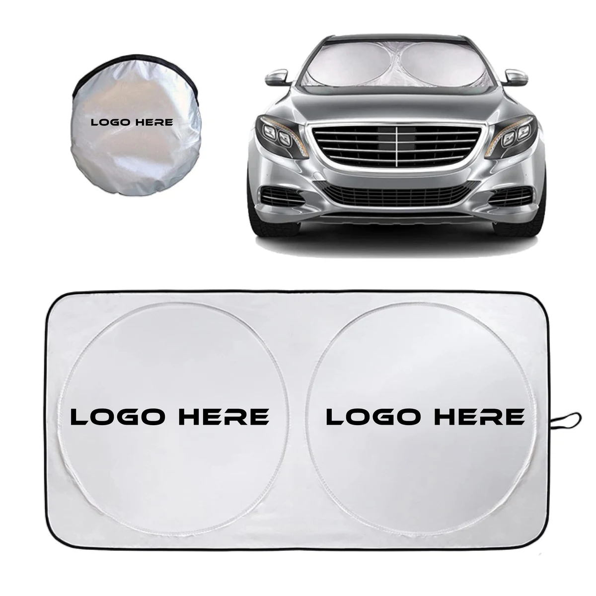 MOQ 50 Reflective 75x36 Auto Sunshade Heat Blocker for Windshield 1