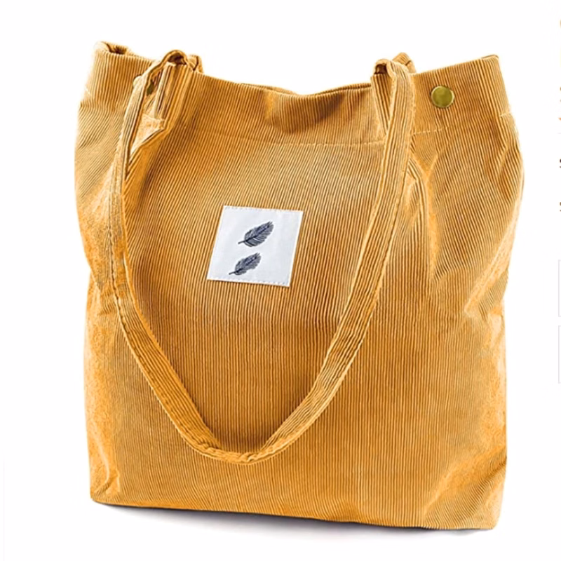 Corduroy Tote Bag For Women