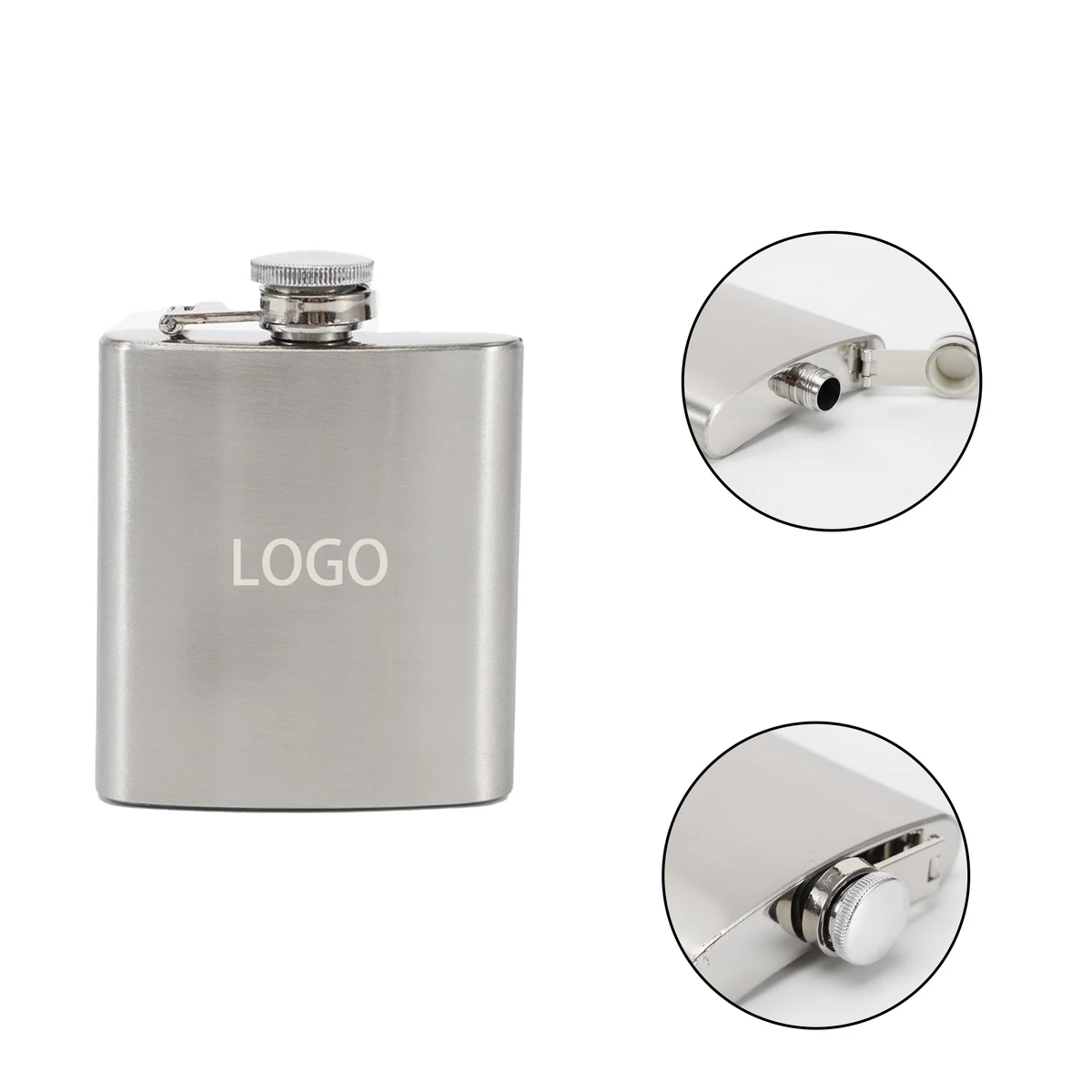3oz Stainless Steel, custom water bottle with logo imprint 1