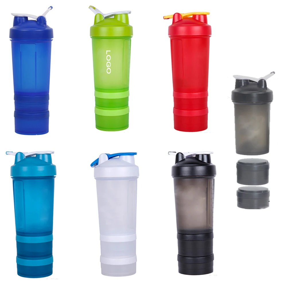 16oz Shaker Bottle with 2 Storage Parts 1