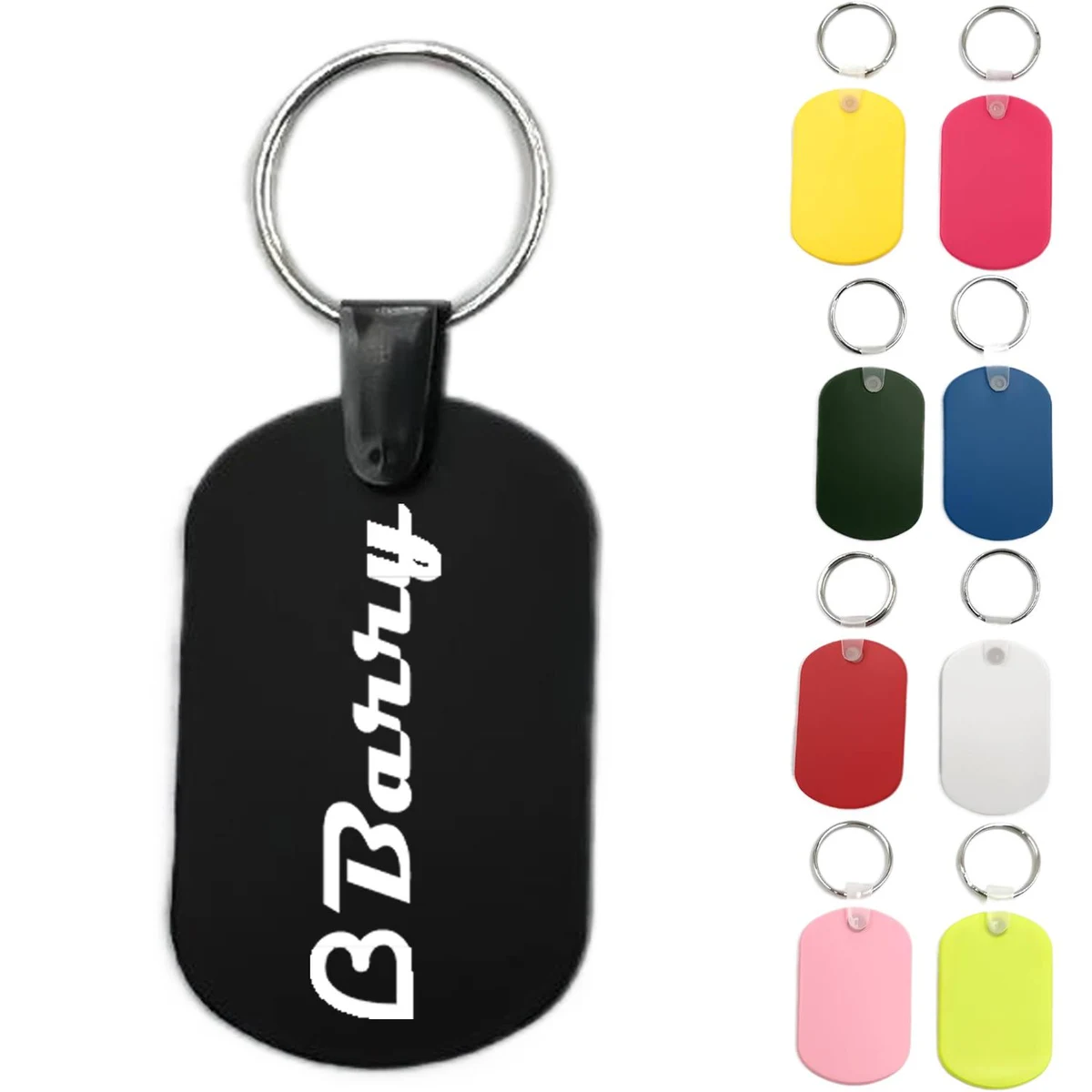 Soft Oval PVC Plastic Key Tag 1