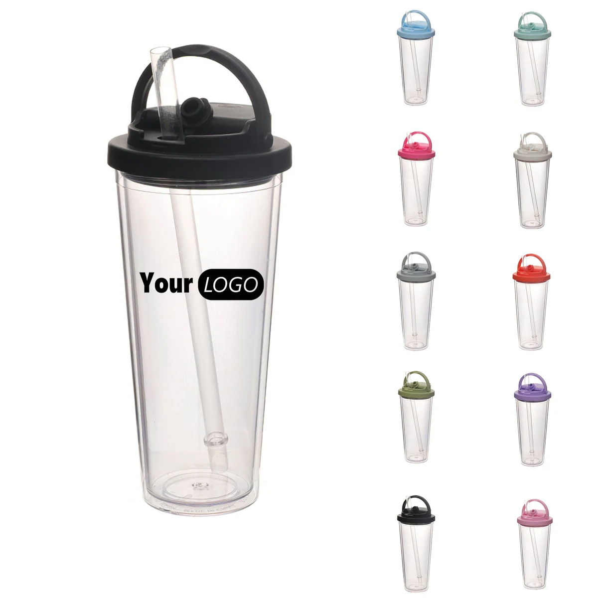 Double-layer Plastic Double-drinking Cup 1