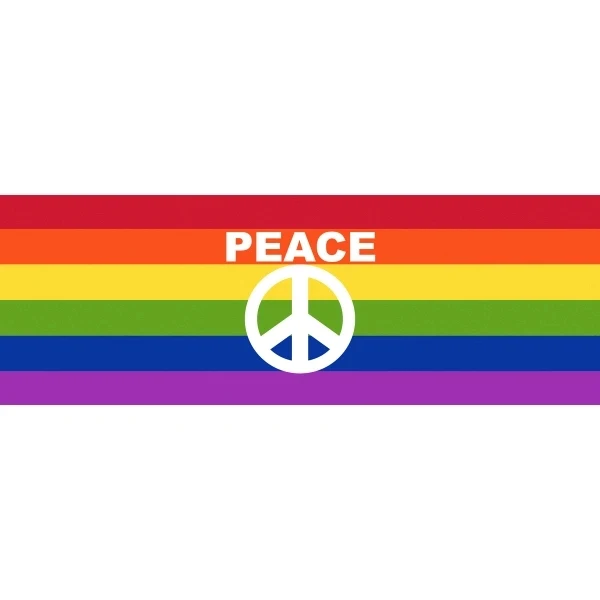Peace with sign Window Decals 3" x 10" 1