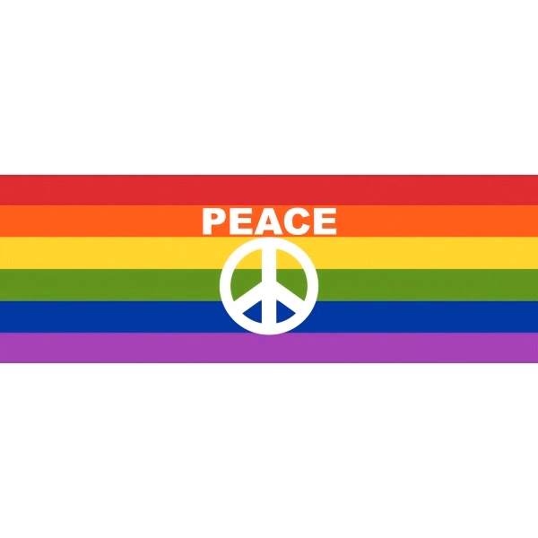 Peace with sign Window Decals 3" x 10"