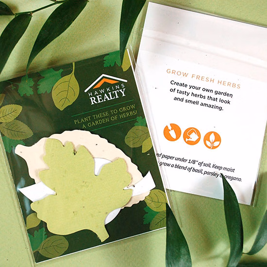 Double-Sided Herb Seed Paper Shape Pack