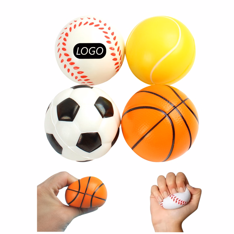 2.36'' PU Soccer Basketball Sports Stress Ball MOQ50