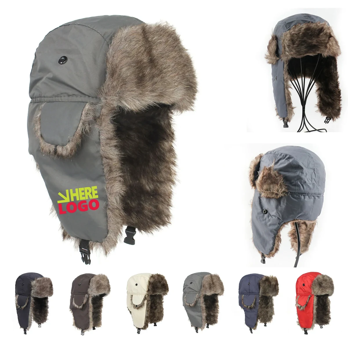 Faux Fur Ear Flap Winter Hat 1