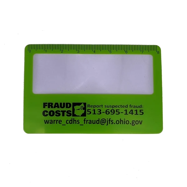 Custom 3.5" PVC Credit Card Wallet Magnifier — 3x Promotional Pocket Magnifier 1