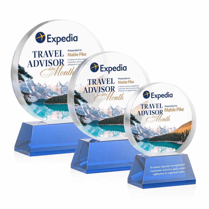 Glenwood Vividprint™ Award on Base - Blue