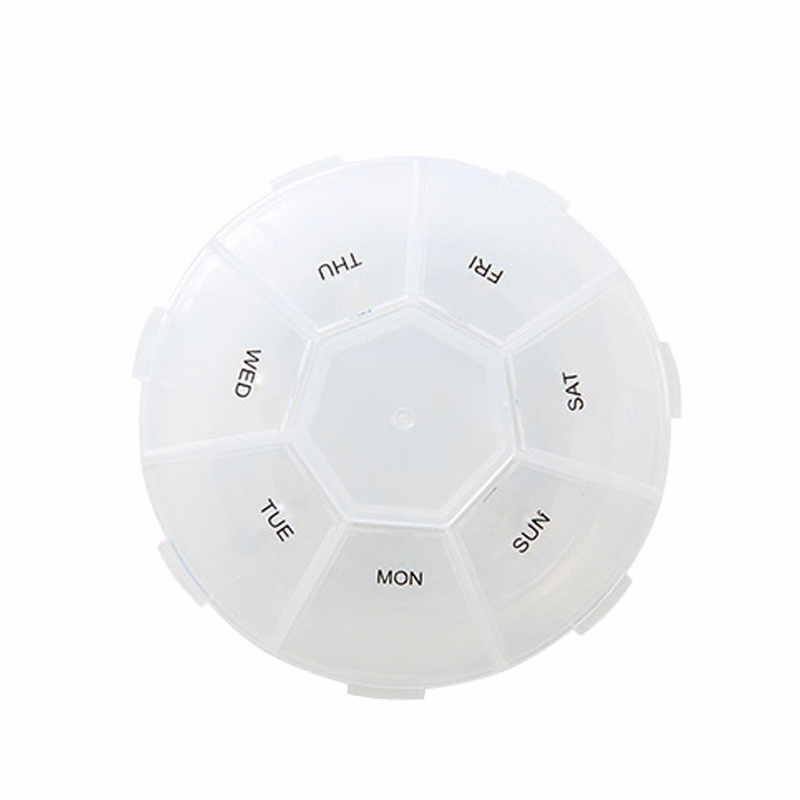 Round Portable Mini Travel Pill Box
