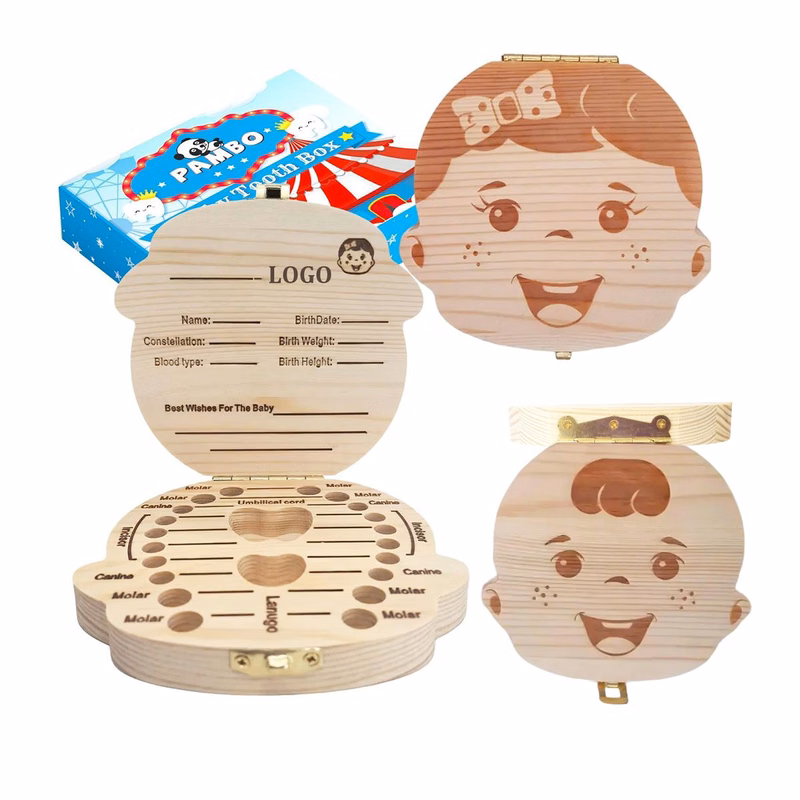 Baby Wooden Tooth Storage
