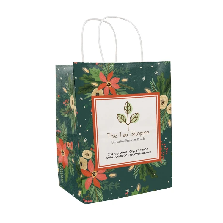 Christmas Scatter Design 3 Handle Shopper (8.5" x 10.25" x 5") 1