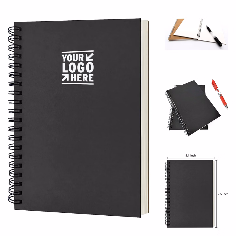7.5" x 5.1" 50 Sheets Blank Spiral Notebook