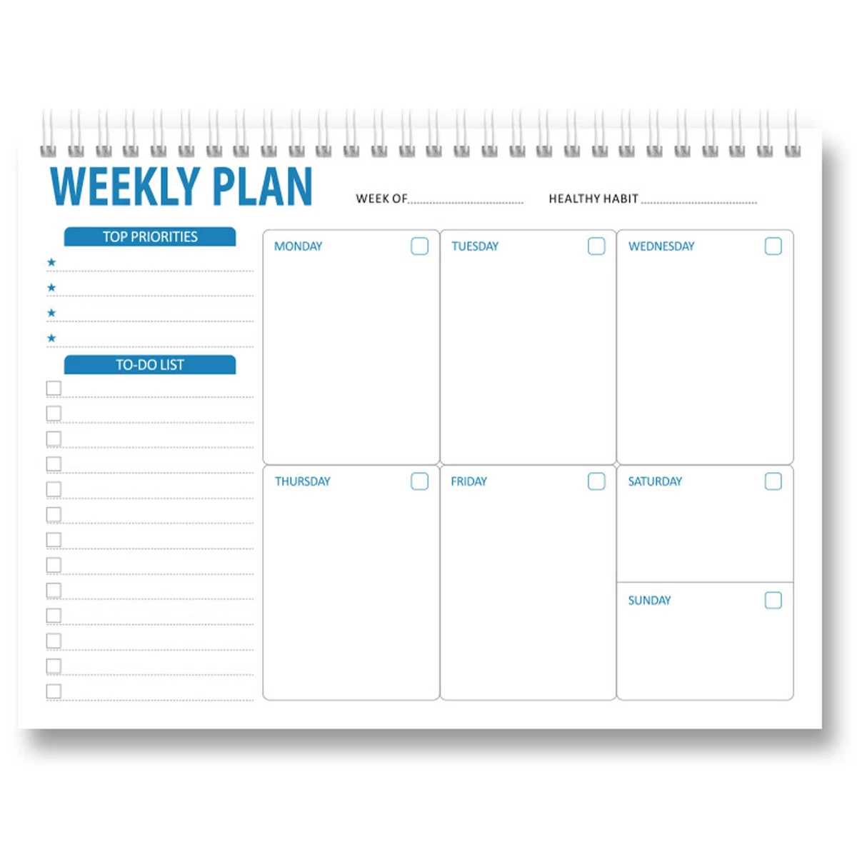 Paper Time management humbucker weekly planner 1