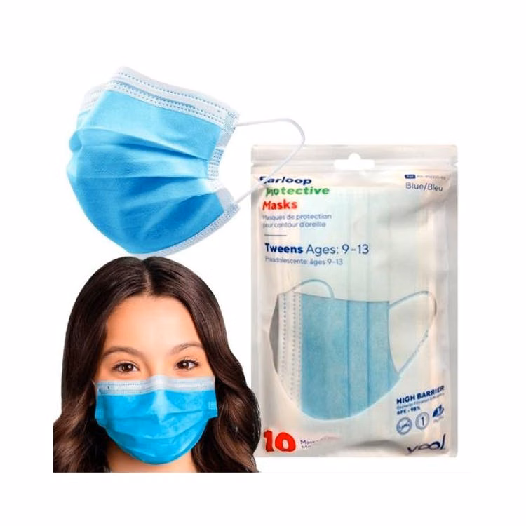 Kids' Disposable Face Masks - Blue 10 Pack 3-Ply