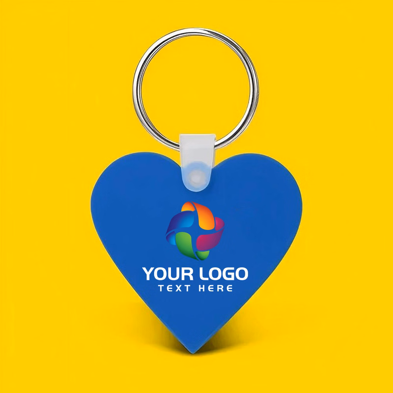 Custom Heart Shaped Silicone Key Tag