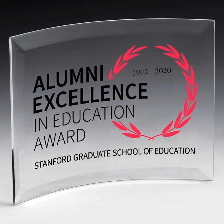 4 Colour Process Curved Standing Award