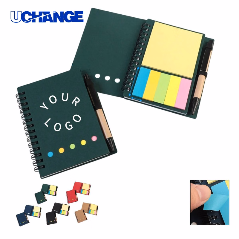 Recycled Cover Notebook Set with Sticky Notes