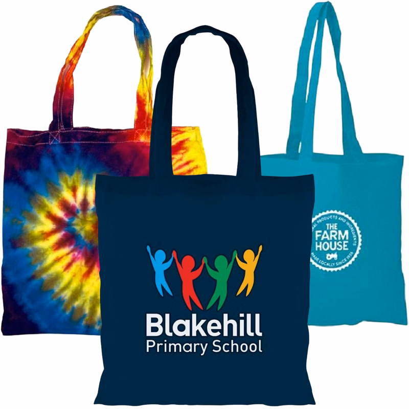 8"x 8" Shopping Cotton Tote bag Grocery Full Color Bags