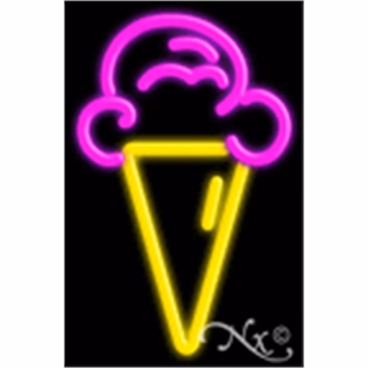 Ice Cream Logo Economic Neon Sign