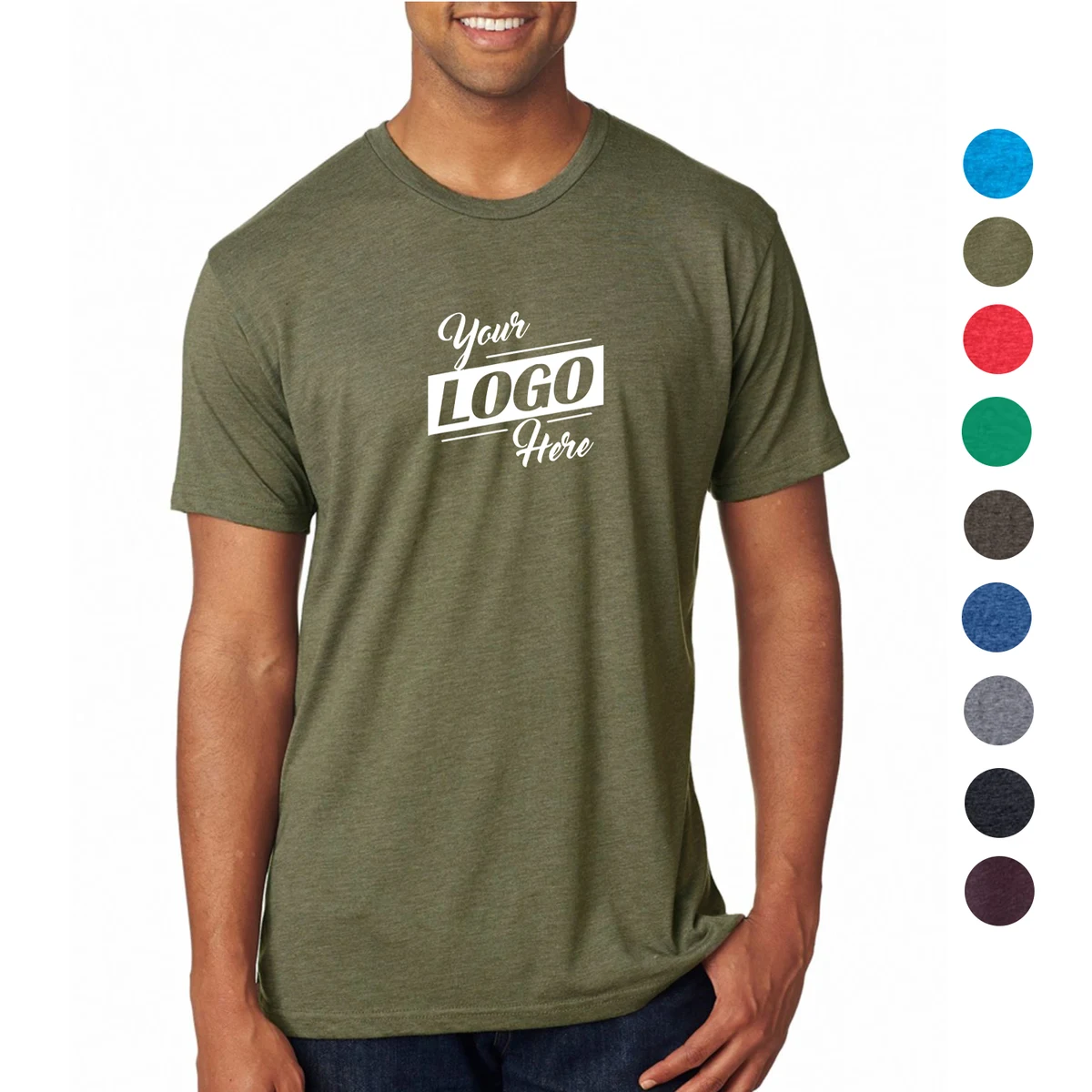 Next Level 4.3 oz. 50/25/25 Polyester/ Cotton/ Rayon Preshrunk T-shirt 1
