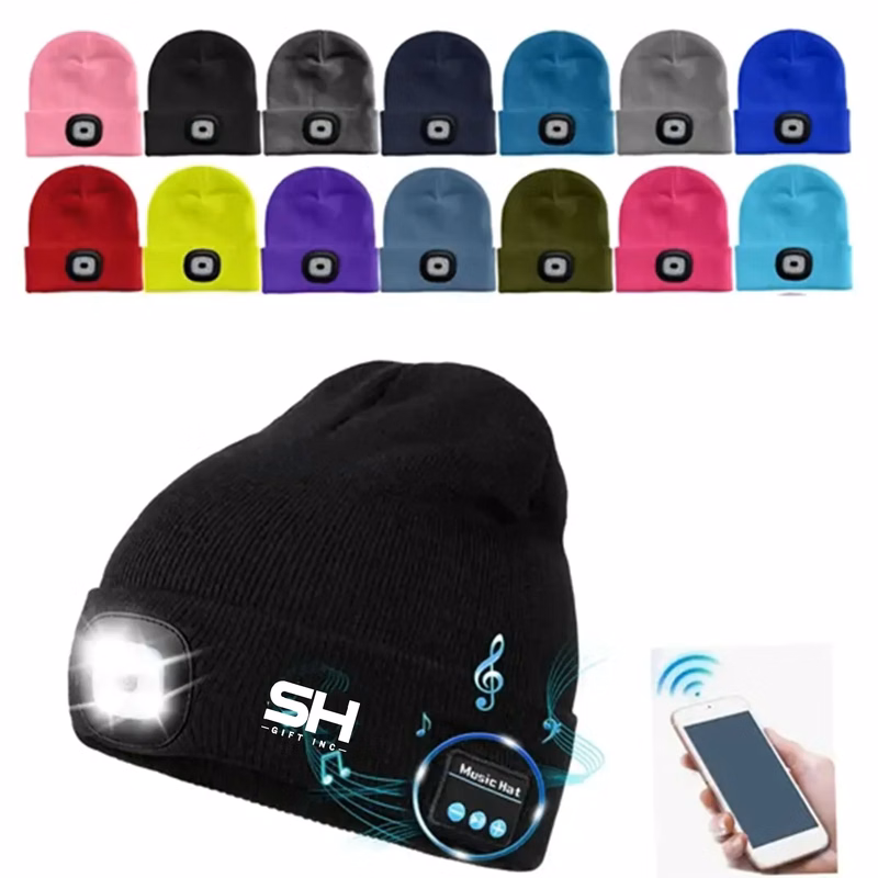 Bluetooth Beanie Hat with LED Light