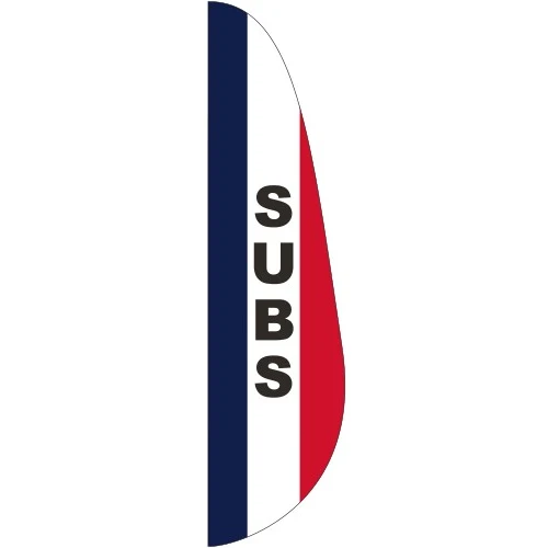 "SUBS" 3' x 15' Message Feather Flag 1