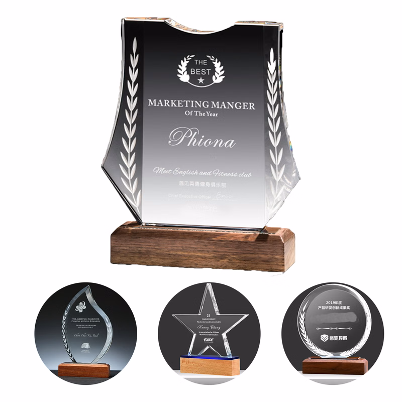 Custom Crystal Glass Clear Award