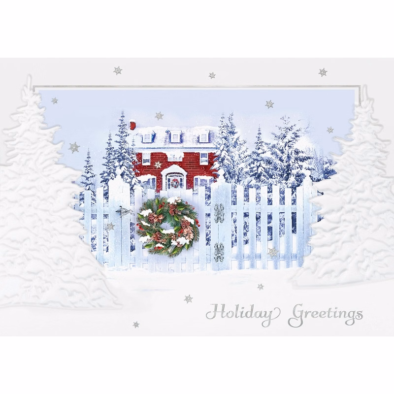 White Picket Fence Holiday Cards