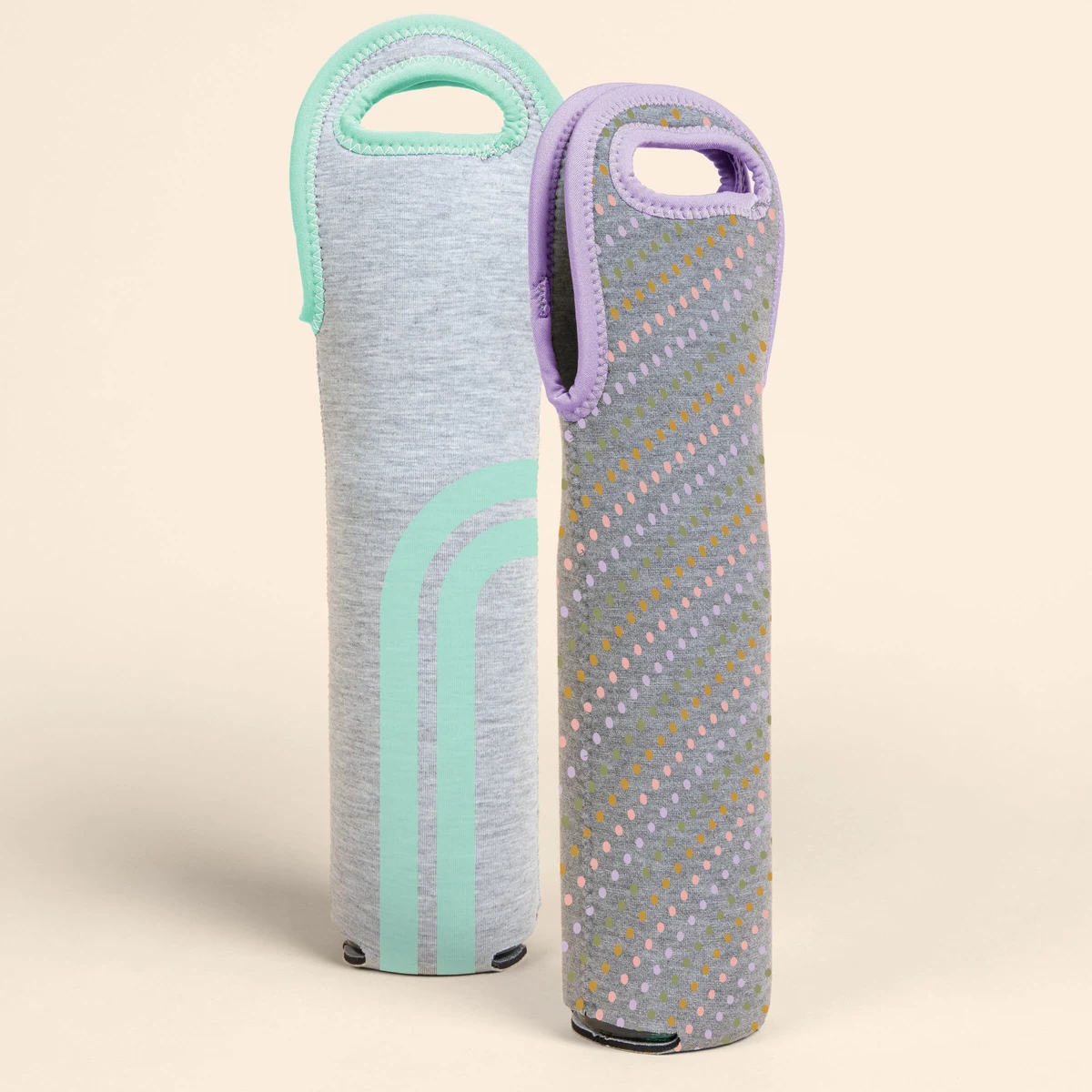 WINE TOTE - HEATHERED JERSEY KNIT NEOPRENE SINGLE 1