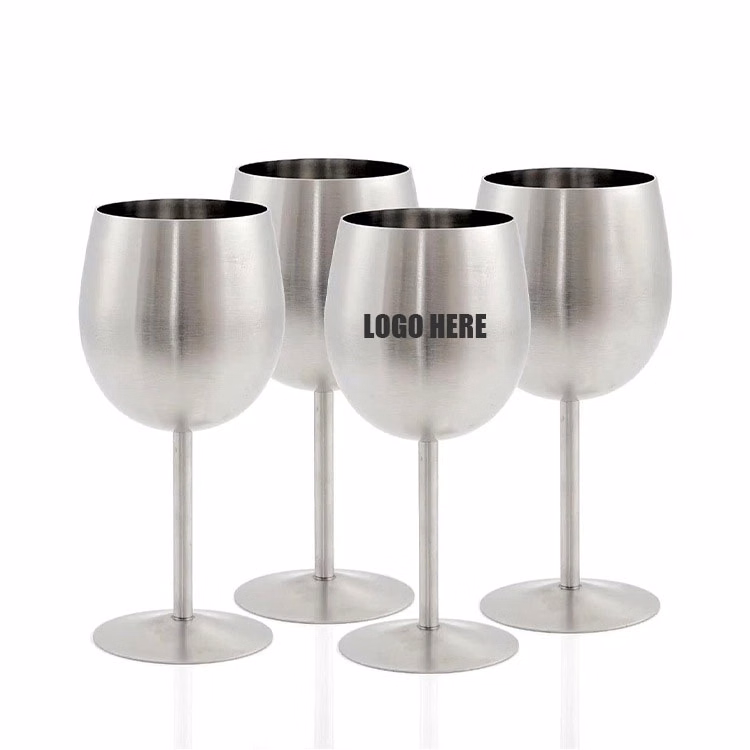 Stainless Steel Double Walled Insulated Goblet With Lid