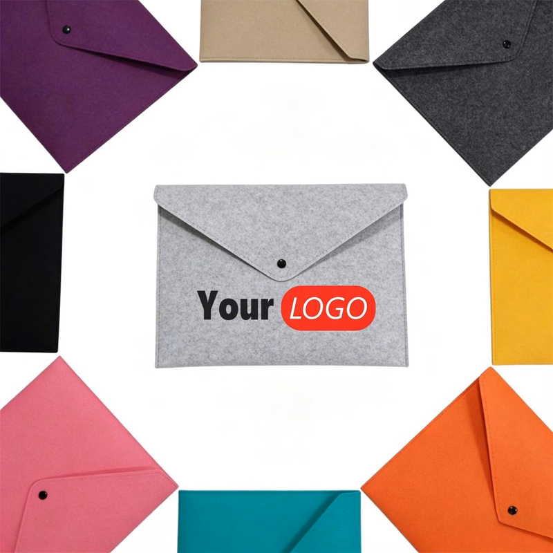 Vibrant Felt Document File Folder