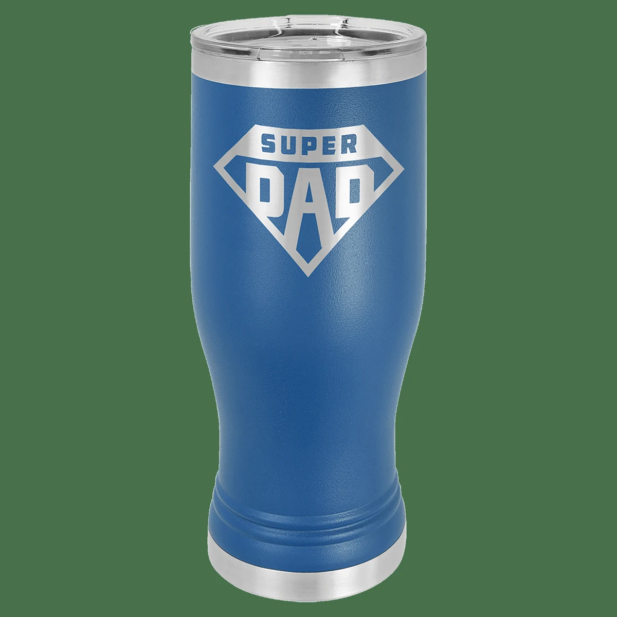 20 oz. Royal Blue Laser Engraved Polar Camel Pilsner Tumbler w/Clear Lid 1