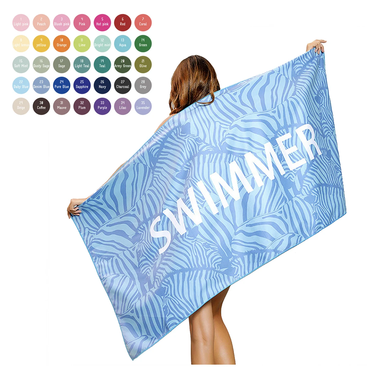 Sublimated Plush Microfiber Beach Towel 1
