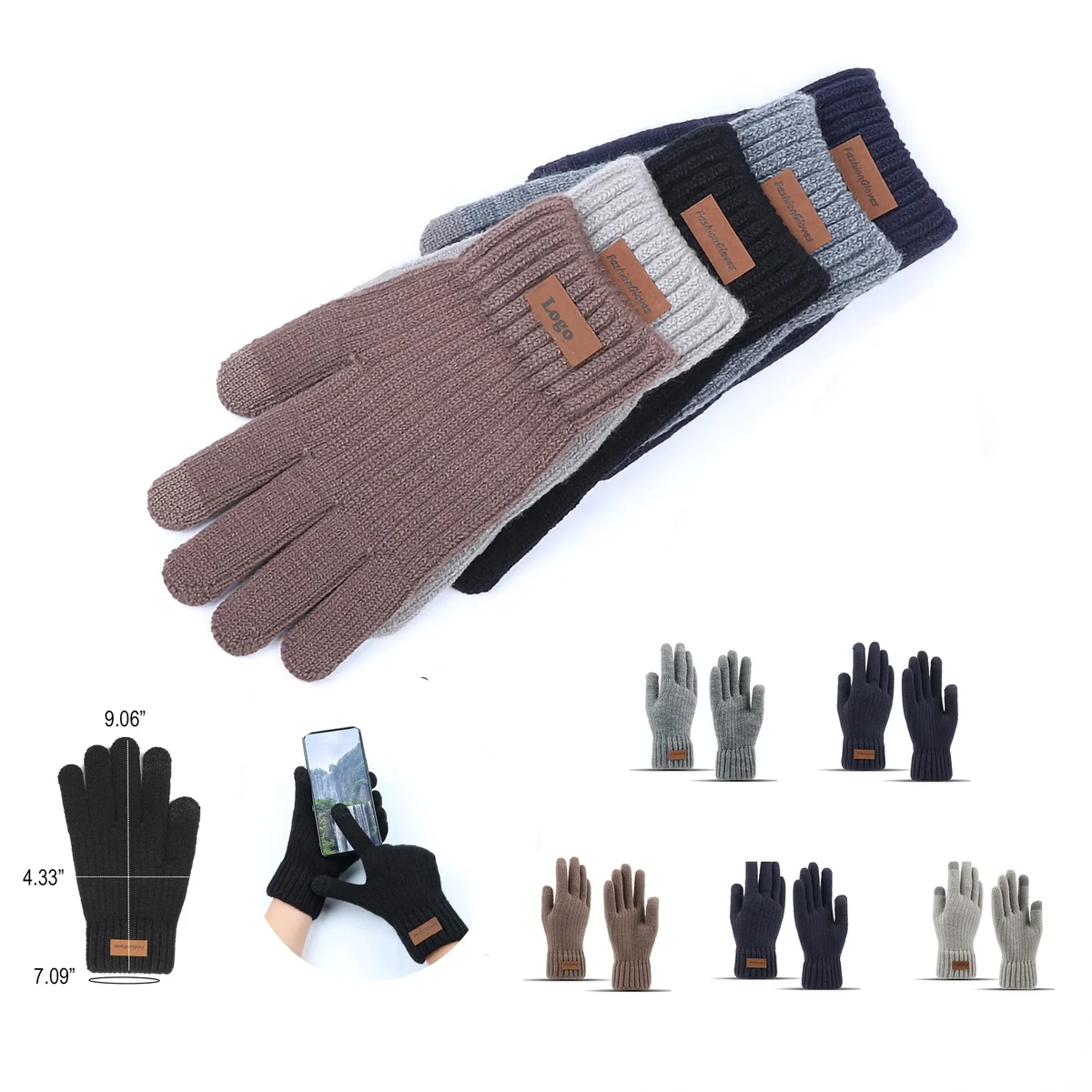 Touch Screen Warm Knit Gloves MOQ100 1