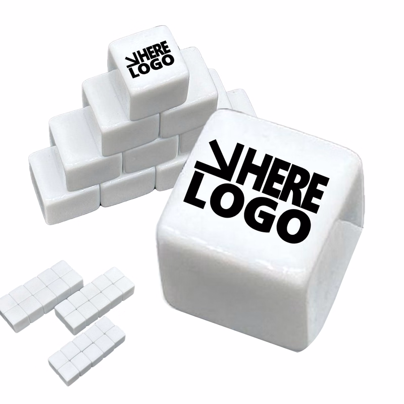 MOQ 100 Acrylic Dice White Custom 0.8"