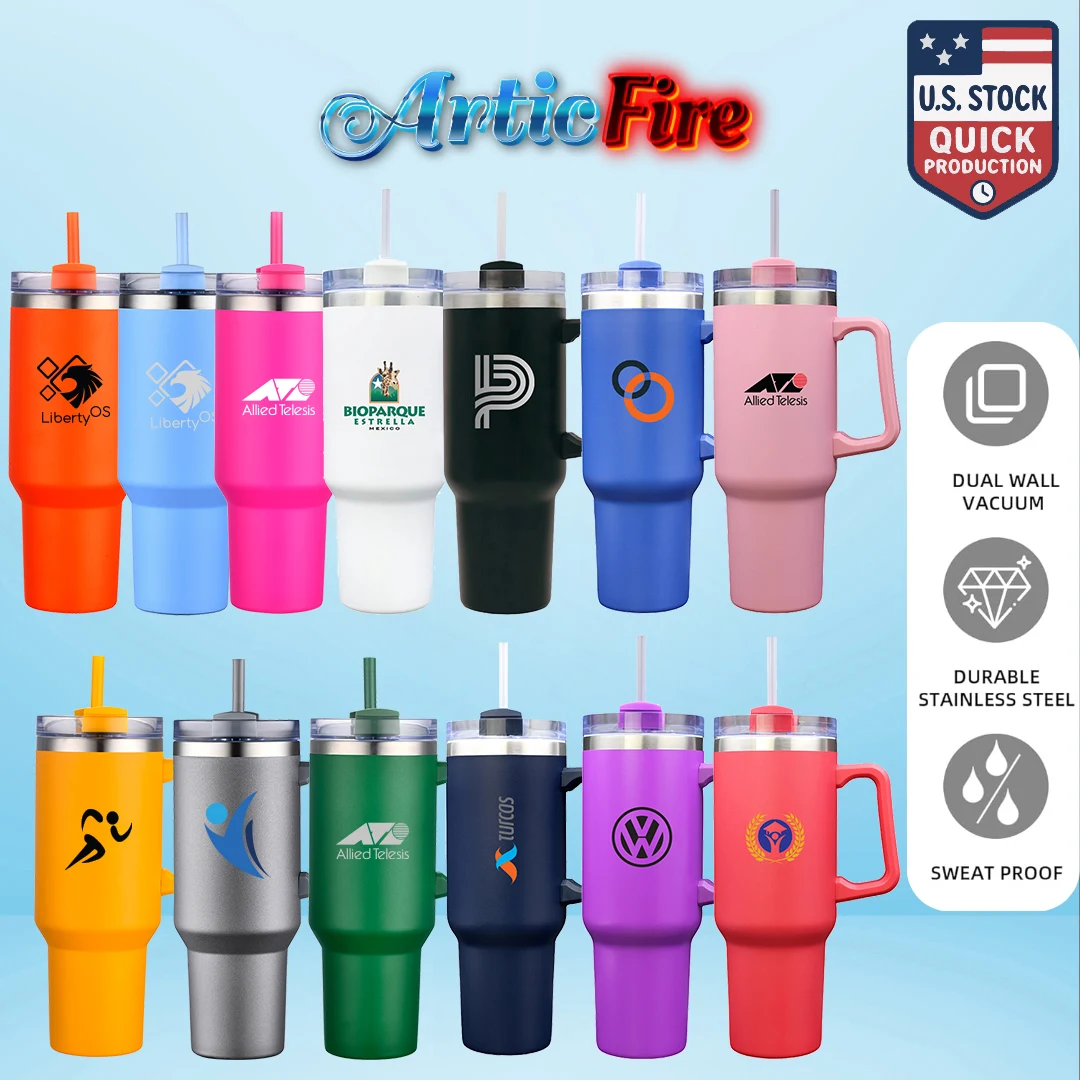 ArticFire Large Capacity 40oz Travel Tumbler with Handle and Straw 1
