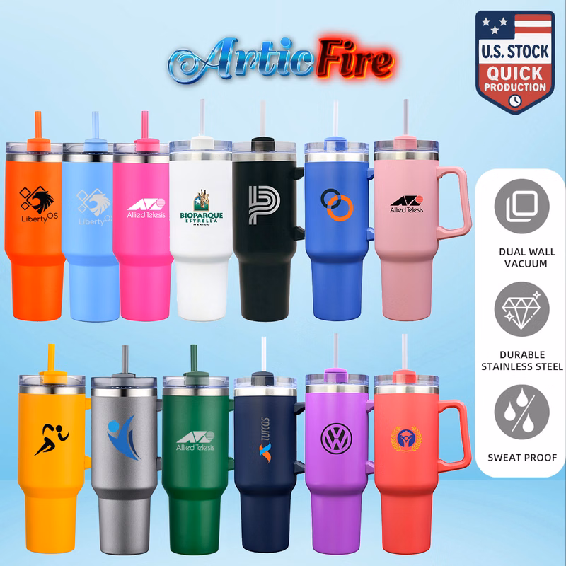 ArticFire Large Capacity 40oz Travel Tumbler with Handle and Straw