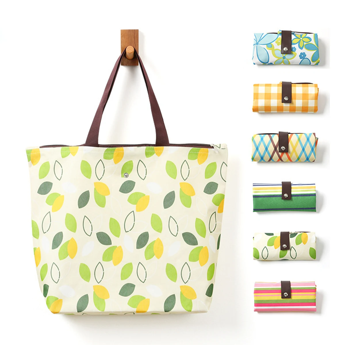 Foldable Shopping Bags Grocery Tote, custom tote bag with logo imprint 1