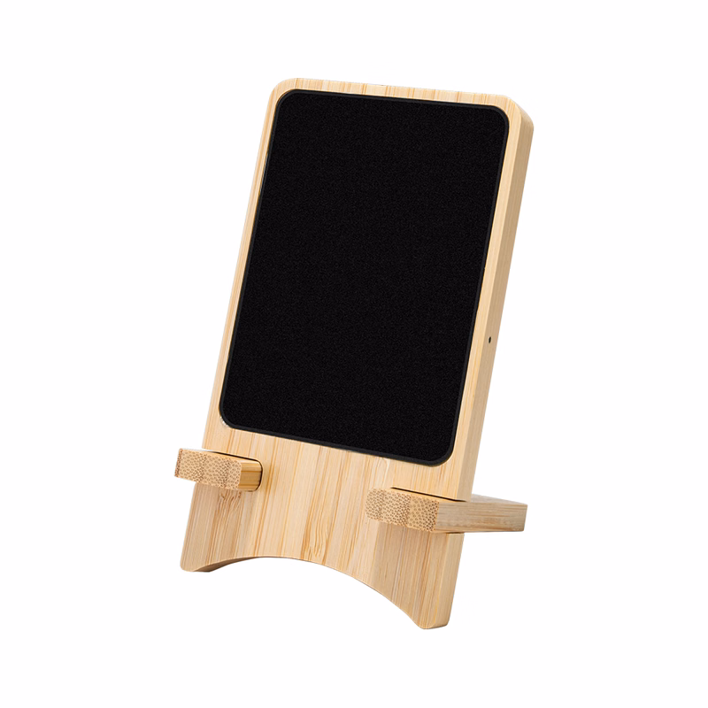 Full color Light-up Bamboo Wireless Charger Stand