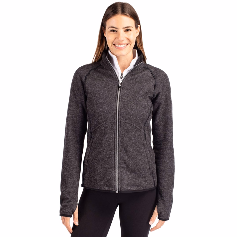 Cutter & Buck Mainsail Sweater-Knit Womens Full Zip Jacket